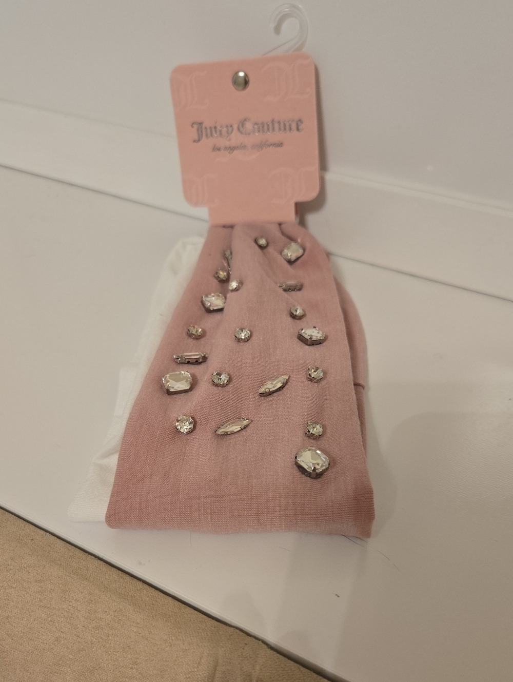 Juicy Couture Pink Jeweled Headband Set of 2 Nwt